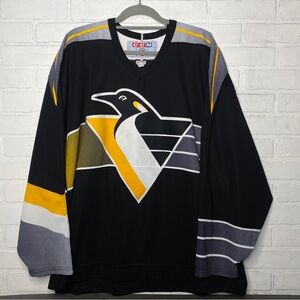 Vintage Pittsburgh Penguins Jersey Men 2XL Black Alternate Robo Gradient 90s NHL